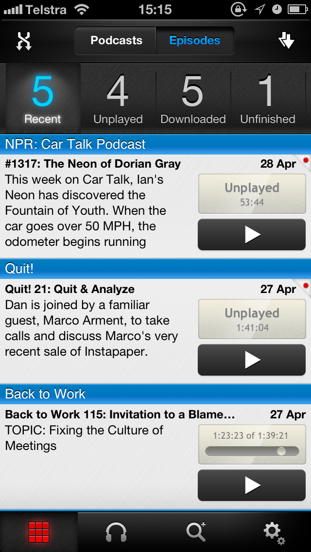 Pocket Casts - My preferred iOS podcast client