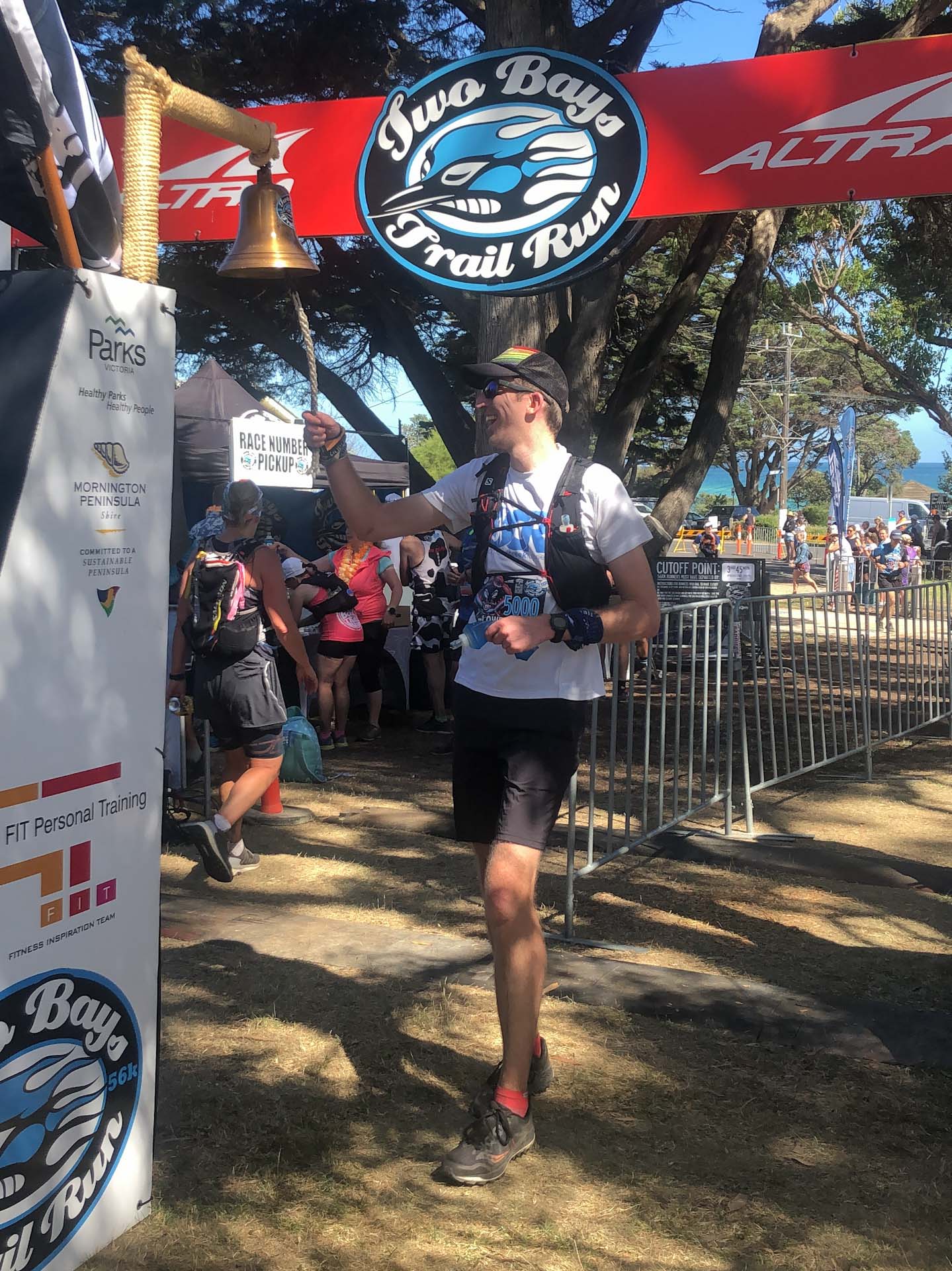 Ringing the halfway bell, at Dromana. Thanks Kate for the pic.