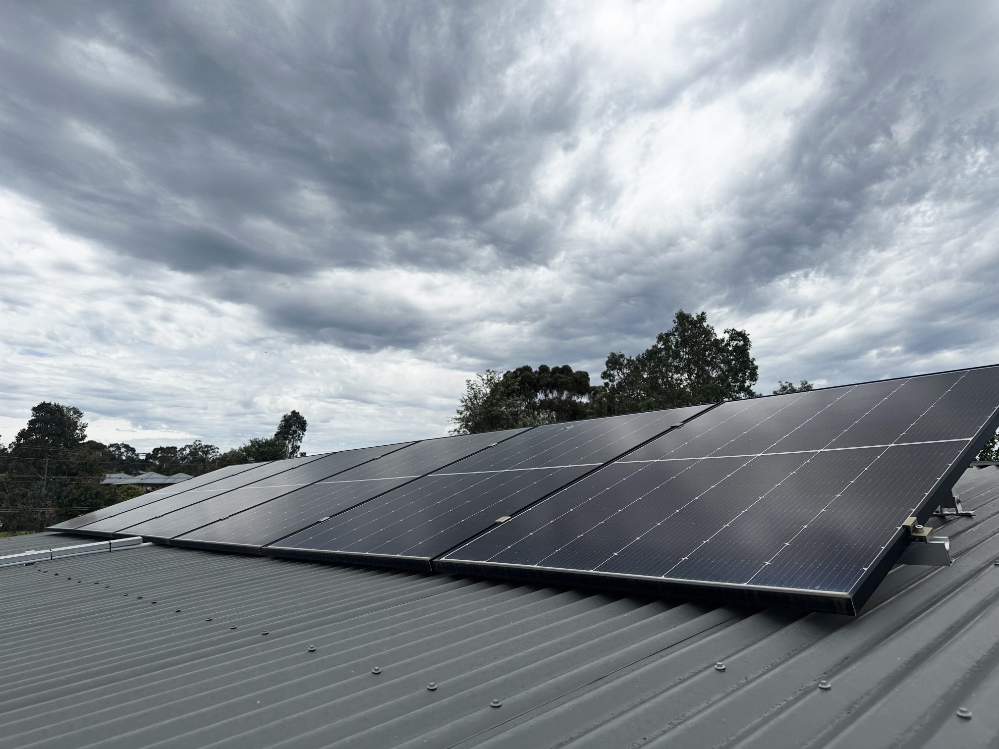 One of four banks of solar panels on our 2nd story roof.