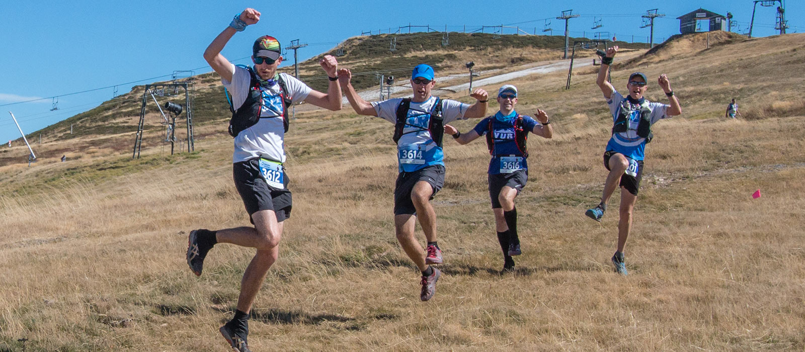 Mt Buller Skyrun, L-R: me, Darren, Paul and Lachlan