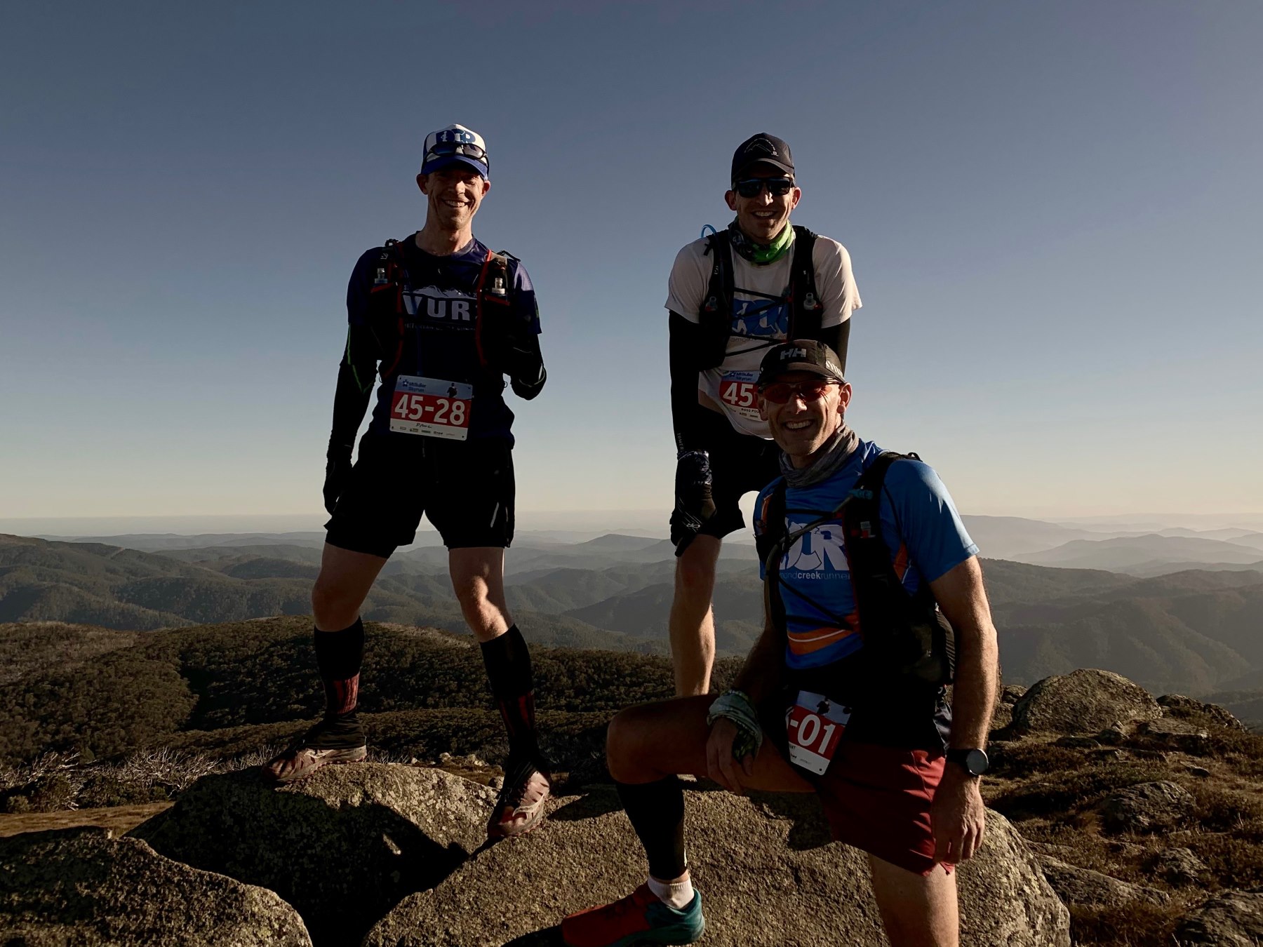 Mt Stirling Summit: Paul, me, Rob