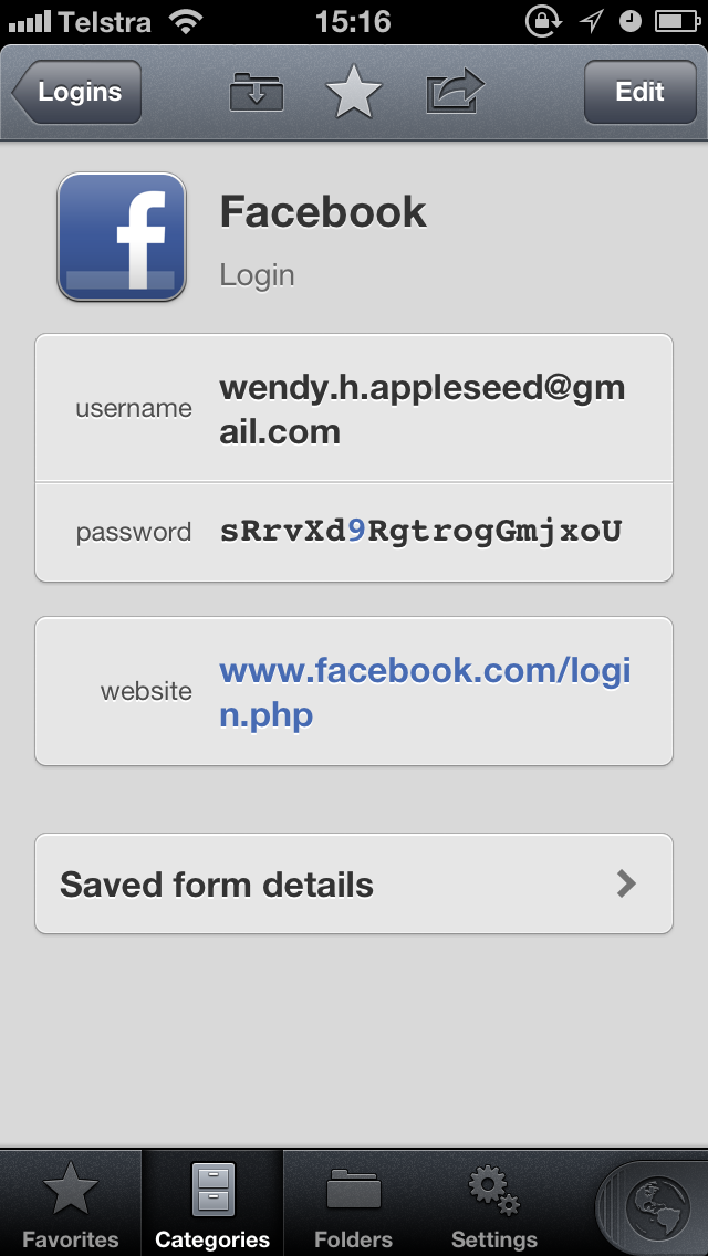 1Password for iOS